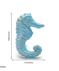 Seahorse knob from 4 Piece Mediterranean Blue Iron Cabinet Knobs Set With Seahorse, Starfish, Crab, And Shell Handles, size 4.5x6.7cm