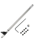 RC Boat Drive Shaft With 2-Blade Propeller Kit, 250mm Shaft, 200mm Sleeve, 36mm Prop, Stainless Steel Universal Joint shown with tools.
