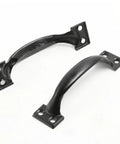 4 Inch Black Iron Cabinet Pulls Pack Of 2 With Ergonomic Grip, Vintage Rustic Style Solid Iron Handles In Matte Black Finish