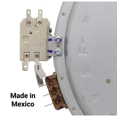 Range Radiant Heat Surface Element Replacement WB30T10133 for Ovens and Cooktops, multicolor, close-up of connector