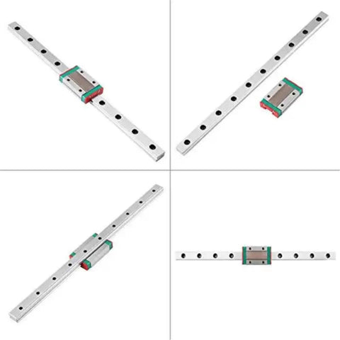 High Precision Linear Rail for 3D Printers and CNC Machines MGN7 MGN9 MGN12 MGN15 compatible, 50mm to 1000mm travel, chrome plated.