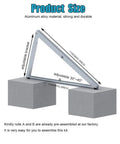Adjustable Solar Panel Mounting Brackets Kit System 30 To 45 Degree Tilt Aluminum Ground Mount diagram showing dimensions
