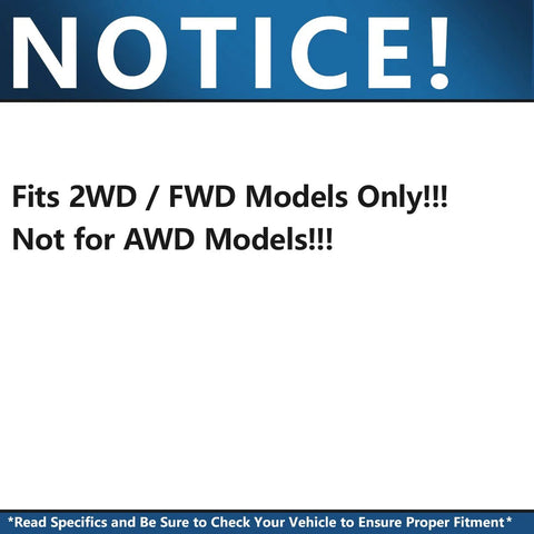 Pair Rear Wheel Bearing And Hub Assemblies For Honda CRV 2007 Through 2011 Crosstour 2010 Through 2015 Accord Notice for 2WD/FWD