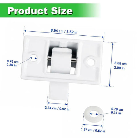 Dimensions of RV Awning Mounting Bracket Replacement Kit for Bottom Arm Heavy Duty Steel and Aluminum Construction Replaces Cracked Bent or Loose RV Awnings Includes 3 Piece Set DIY Friendly Easy Install