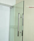 Built-To-Last Stainless Steel Door Handle Set For Glass And Wood Doors, Push Pull Handle With Glass-Protective Gaskets, 800x500mm shown