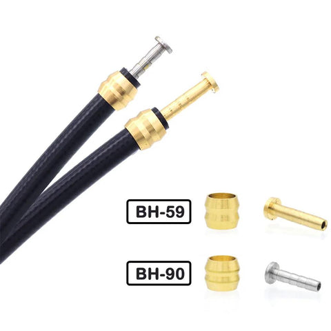 CYSKY 2500mm bike hydraulic brake hose kit with black hoses and gold fittings for Shimano BH59/BH90.