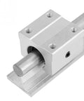 Close-up of Hardcore Linear Rail Guide Kit with 2 rails and 4 blocks 1200mm SBR20 for CNC and milling precision 300-1200mm