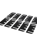 10 Pack Door Hinge Shims 4 Inch PVC Door Repair Kit For Easy DIY Alignment Fixes, 0.030 Inch Thick With Five Eighths Inch Radius Corners For Standard Hinges, Black