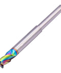 End mill, square carbide, DLC coated, 5/16 in diameter, 3-flute, 1/2 in length of cut, side view