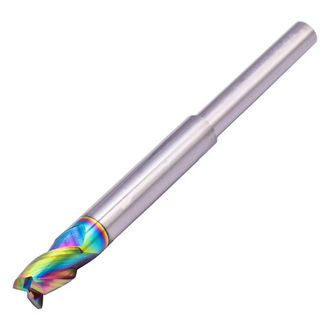 End mill, square carbide, DLC coated, 5/16 in diameter, 3-flute, 1/2 in length of cut, side view