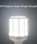 40W LED Corn Light Bulb 280W Equivalent 6500K Cool Daylight White E26 E27 Medium Base glowing with 360° bright light