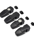 Cabinet Black Powder Coated Metal Hasp Latch With DK604 Security Toggle Lock and Two Keys Heavy Duty Steel Catch set of three latches