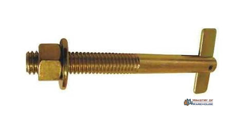 Heavy Duty T Anchor Toggle Bolts For Drywall And Hollow Wall Mounting 5 16 By 2 5 Inches Steel Hardware close-up, showing threaded shaft and wing.