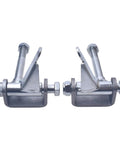 Go Kart Steering Spindle Bracket Set Heavy Duty Five Eighth Inch Axle And Four And A Half Inch Long Brake And Throttle Pedal Kit Silver