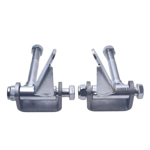 Go Kart Steering Spindle Bracket Set Heavy Duty Five Eighth Inch Axle And Four And A Half Inch Long Brake And Throttle Pedal Kit Silver