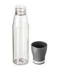 650ml Leakproof Grey Water Bottle with Direct Sip Lid Cup shown separately