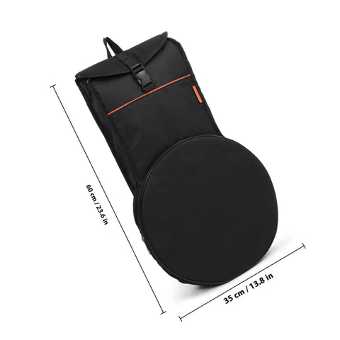 Lock Down Your Percussion Rig With This Straight Up Tough Oxford Fabric Dumb Drum Storage Bag And Snare Accessory Pouch with front view.