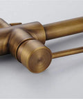 360-Degree Rotating Antique Bronze Kitchen Faucet Water Purifier 3-Way Dual Filter Tap close-up of valve and handle detail.