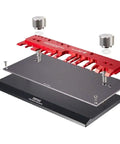 Exploded view of Pro Grade Photo Etched Parts Bender Kit for Model Builders with aluminum alloy body, showing components.