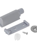 Dope Jiawu Push To Open Buffer Catch 10 Pack Heavy Duty Abs Cabinet Drawer Latches with components and screws visible.