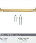 10 Pack Champagne Bronze Finish Heavy Duty Solid Zinc Alloy Cabinet Pull with screws, ideal for kitchen cabinets and dressers.