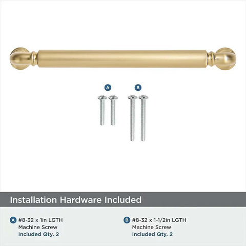 10 Pack Champagne Bronze Finish Heavy Duty Solid Zinc Alloy Cabinet Pull with screws, ideal for kitchen cabinets and dressers.