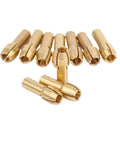 Brass components of Top Shelf Mini Drill Chuck Adapter Set For Rotary Power Tools, featuring 10 quick swap holders.
