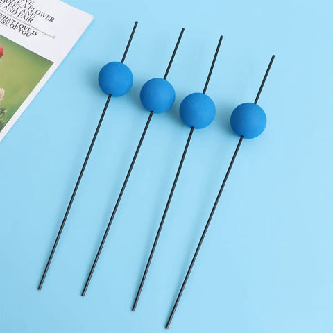 Rc Helicopter Landing Gear Training Kit with Sponge Ball Cushions for Stable Flight and Reduced Risk layout on blue background