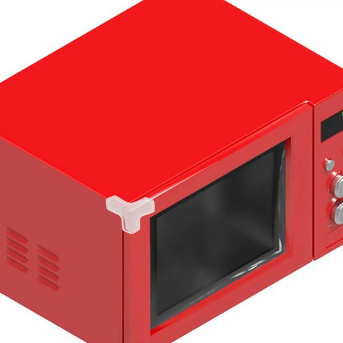 PVC Corner Guards For Furniture And Cabinets 20Pcs Edge Protectors on red microwave