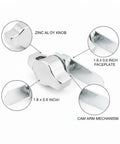Sturdy Cam Lock For Cabinets, File Drawers And Cupboards, Zinc Alloy Replacement With Silver Finish, Built To Last
