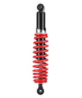 Heavy Duty 350mm Rear Shock Absorber For Buggy ATV Quad Dirt Bike Plus Mountain And Electric Bike, red coil spring on black aluminum body