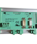 Industrial Component Built For Real-World Automation With Ready-To-Roll Reliability, Seamless System Integration, And Durable Rugged Control Networking For Smooth Factory Automation And Efficient Long-Lasting Operations. Green industrial control module with DB connectors and 24V DC terminals