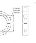 2 Inch Shaft Collar Double Split Set Screw Carbon Steel With Allen Wrench diagram showing dimensions and structure