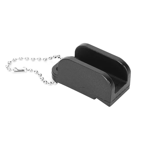 Magnetic Fly Fishing Hook Threader Tool For Easy Hook Size Threading, No Fuss Setup, Lightweight PC Design, Quick Three Step Operation, Fly Rod Accessory For Anglers, Must Have Gear, black with chain