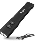 1200SL-R Flat Rechargeable LED Flashlight for EDC and Tac Use, shown with USB-C cable, slim lightweight design