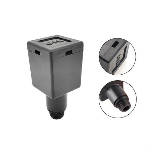 15.5mm Male Threaded Oil Breather Kit For Air Compressors - Black Plastic, Three Eighth Inch Thread, Plug-And-Play Breather, Oil-Resistant And Long-Lasting Body For Smooth Compressor Operation. black plastic compressor breather with 3/8 in male thread