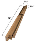Heavy Duty Wooden Table Extension Slides Pair Built Tough Featuring Smooth Equalizer Mechanism For Large Dining Tables Supports Five Leg Frames, 50 inches long.