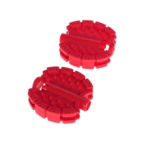 Red kids bicycle pedals 1 pair non-slip replacement for kids bike and tricycle, easy install durable pedals for safe rides.
