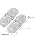 Stainless Steel Table Top Folding Hinges 2 Pack Heavy Duty Cabinet Hinge Set For Dining Tables And Furniture Hardware