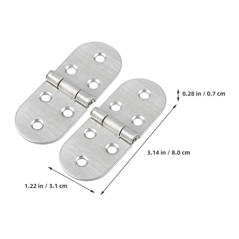 Stainless Steel Table Top Folding Hinges 2 Pack Heavy Duty Cabinet Hinge Set For Dining Tables And Furniture Hardware