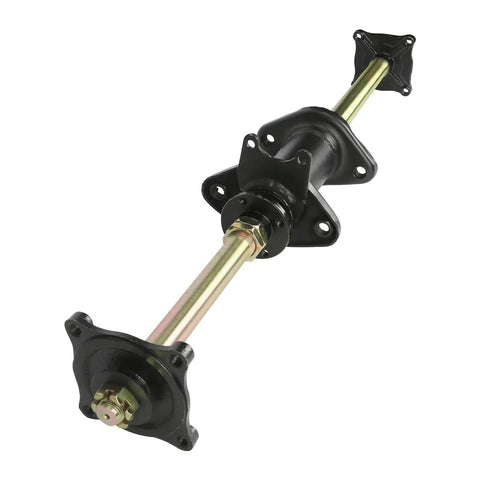 32 Inch Rear Axle Complete Assembly Kit with Four Stud Carrier Wheel Hub for GY6 125cc 150cc ATV Quad Buggy Go Kart, front view