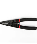Multi-Functional Electrical Wire Stripper Pliers With Ergonomic Non-Slip Handle For Coax Cable And Insulated Terminals Crimping Tool Steel Electrician Grips viewed from above on a white background.