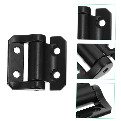 Heavy-duty cabinet hinge with dampers for silent closing.