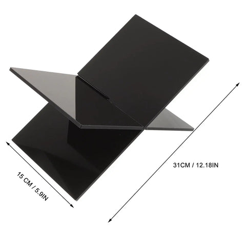 Multi Function Desktop Book Stand For Reading Bible Cookbooks Mags And Tablets Large Black Holder 31cm by 15cm