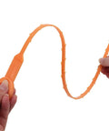 Flexible Drain Snake Tool For Hair And Debris Unclog Toilets Sinks Showers Bathtubs And Sewers 19.6 Inch 12 Pack being bent by hands