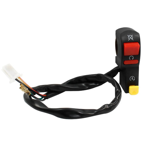 12V Universal Handlebar Start Kill Switch For Motorcycles, ATVs, Scooters And Dirt Bikes, 7/8 Inch Left Side Light Switch Assembly With Kill And Start Functions, Easy Install, Ride-Ready, Durable, Water-Resistant Handlebar Upgrade