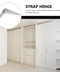 Heavy Duty Gate Hinges 4 Pack Zinc Plated Outdoor Fence Hardware For Gates And Shed Doors With High Weight Bearing Capacity And Smooth Operation Weatherproof Durable For Any Entry Point strap hinge on white cabinet door