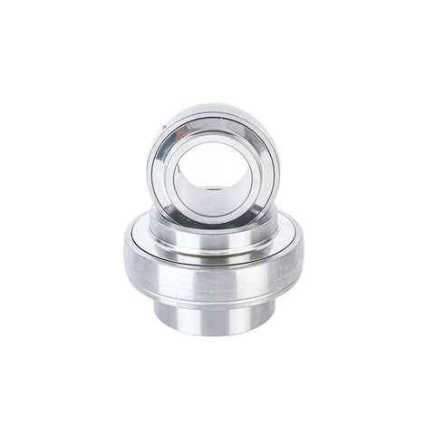 Heavy Duty 304 Stainless Steel Spherical Insert Bearing Rock Solid SUC Series Oil Seal front view showcasing precision engineering.