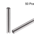 Slotted Spring Pin Set M2.5 X 30mm 304 Stainless Steel Tension Pin Split Dowel Pins Plain Finish 50Pcs displayed separately.