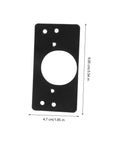 Front view of Stainless Steel Hinge Repair Plates Kit 2 Pack For Cabinets And Furniture Durable Mending Plates Easy Install Quick Fix.
